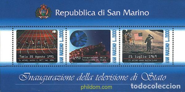 Stamps: 70379 MNH SAN MARINO 1993 INAUGURACION DE LA TELEVISION ESTATAL