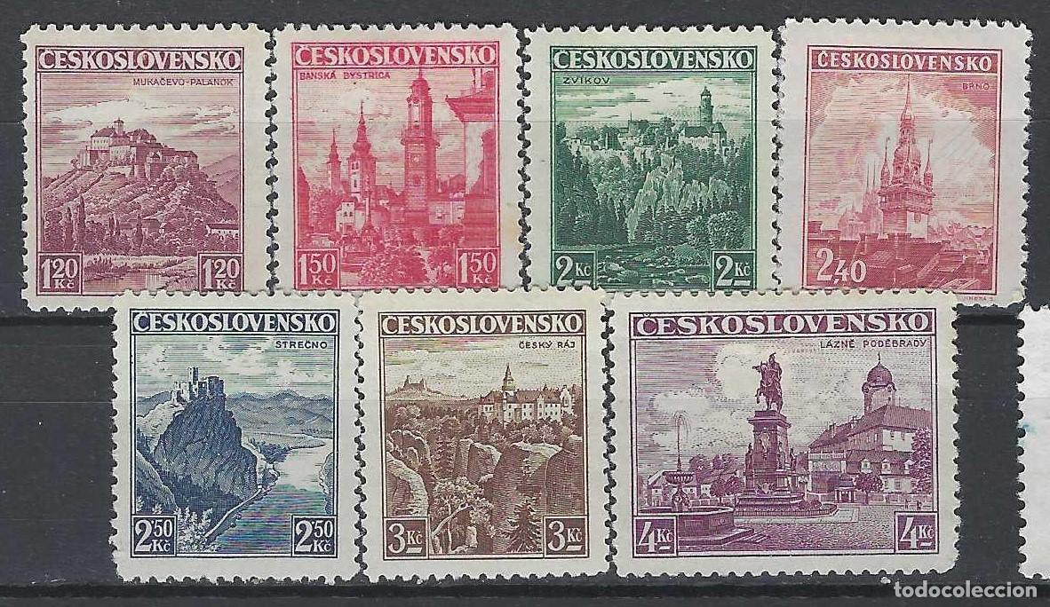 Stamps: CHECOSLOVAQUIA 1936 - TURISMO, 7 VALORES - MH*