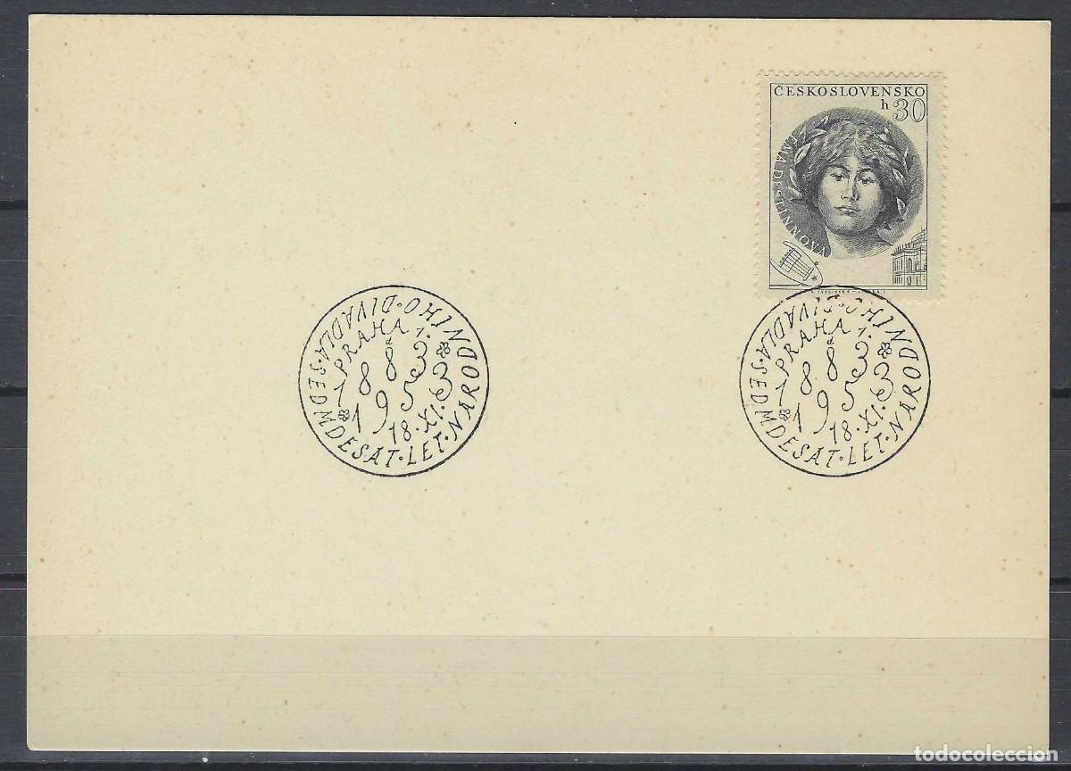 Stamps: CHECOSLOVAQUIA 1953 - 70&ordm; ANIV. DEL TEATRO NACIONAL DE PRAGA, EMMA DESSTINOV&Aacute;, SOPRANO