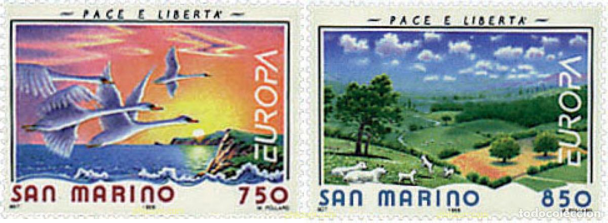 Selos: 62980 MNH SAN MARINO 1995 EUROPA CEPT. PAZ Y LIBERTAD