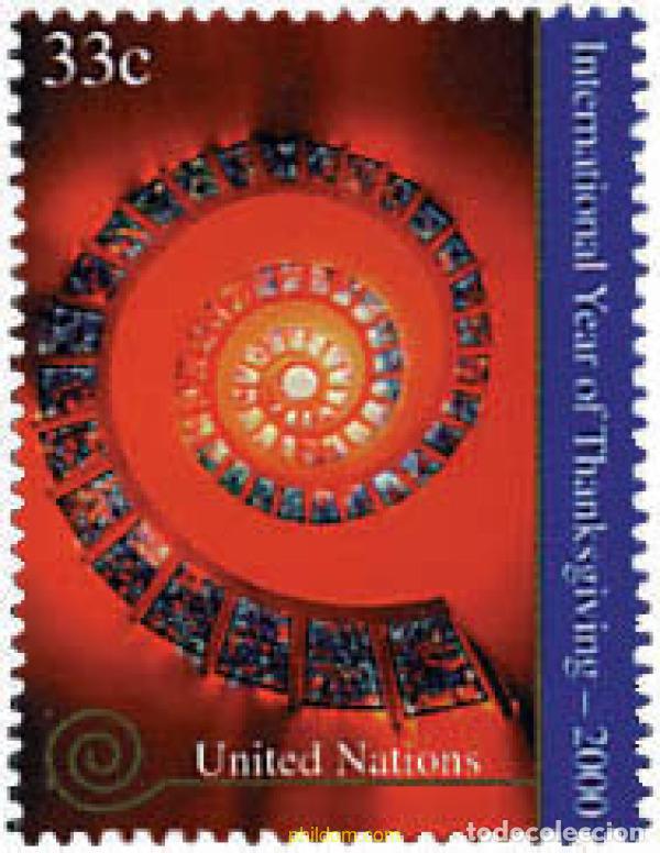Briefmarken: 58175 MNH NACIONES UNIDAS. Nueva York 2000 A&Ntilde;O INTERNACIONAL DE ACCION DE GRACIAS