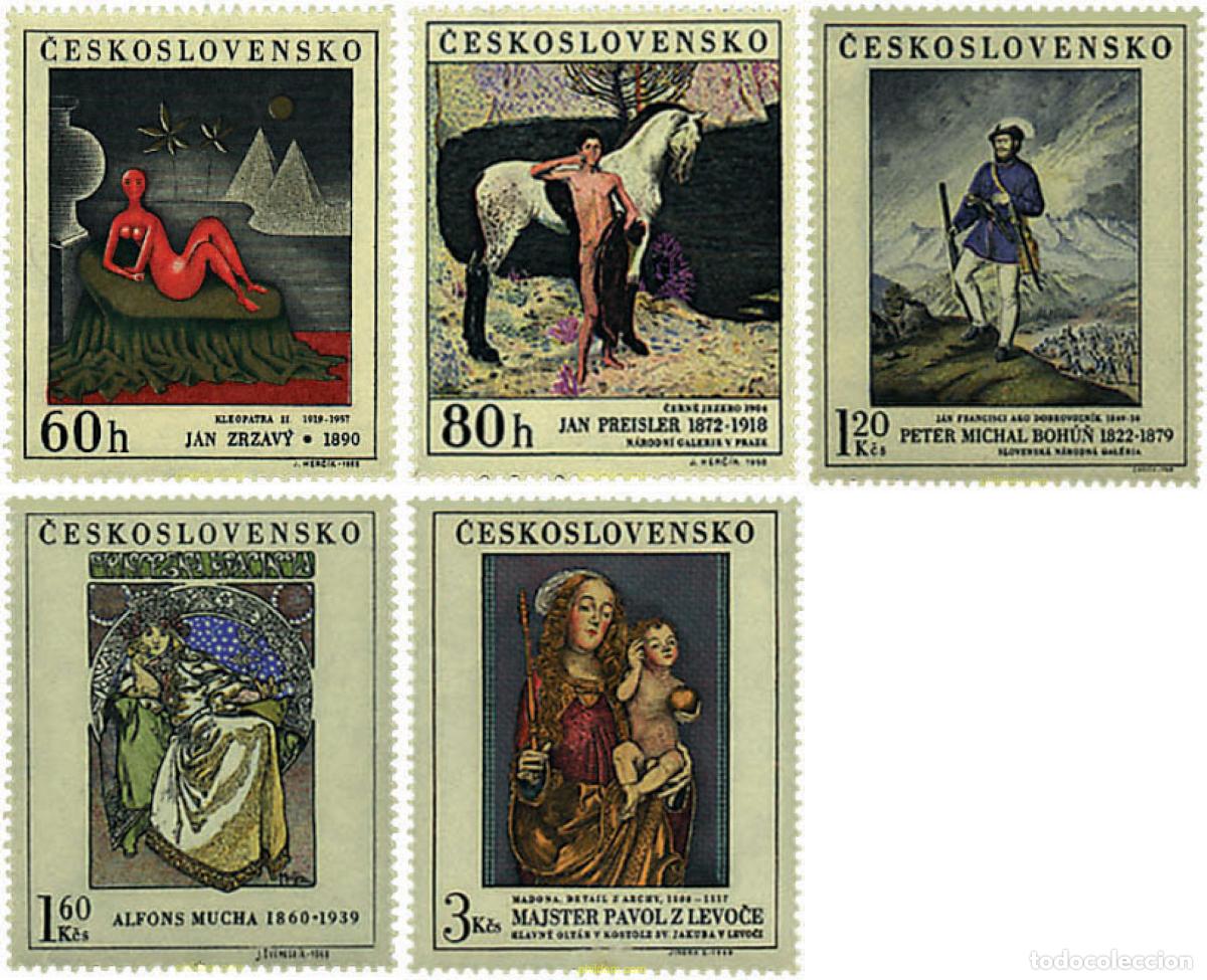Timbres: 200302 HINGED CHECOSLOVAQUIA 1968 ARTE NACIONAL. PINTURAS