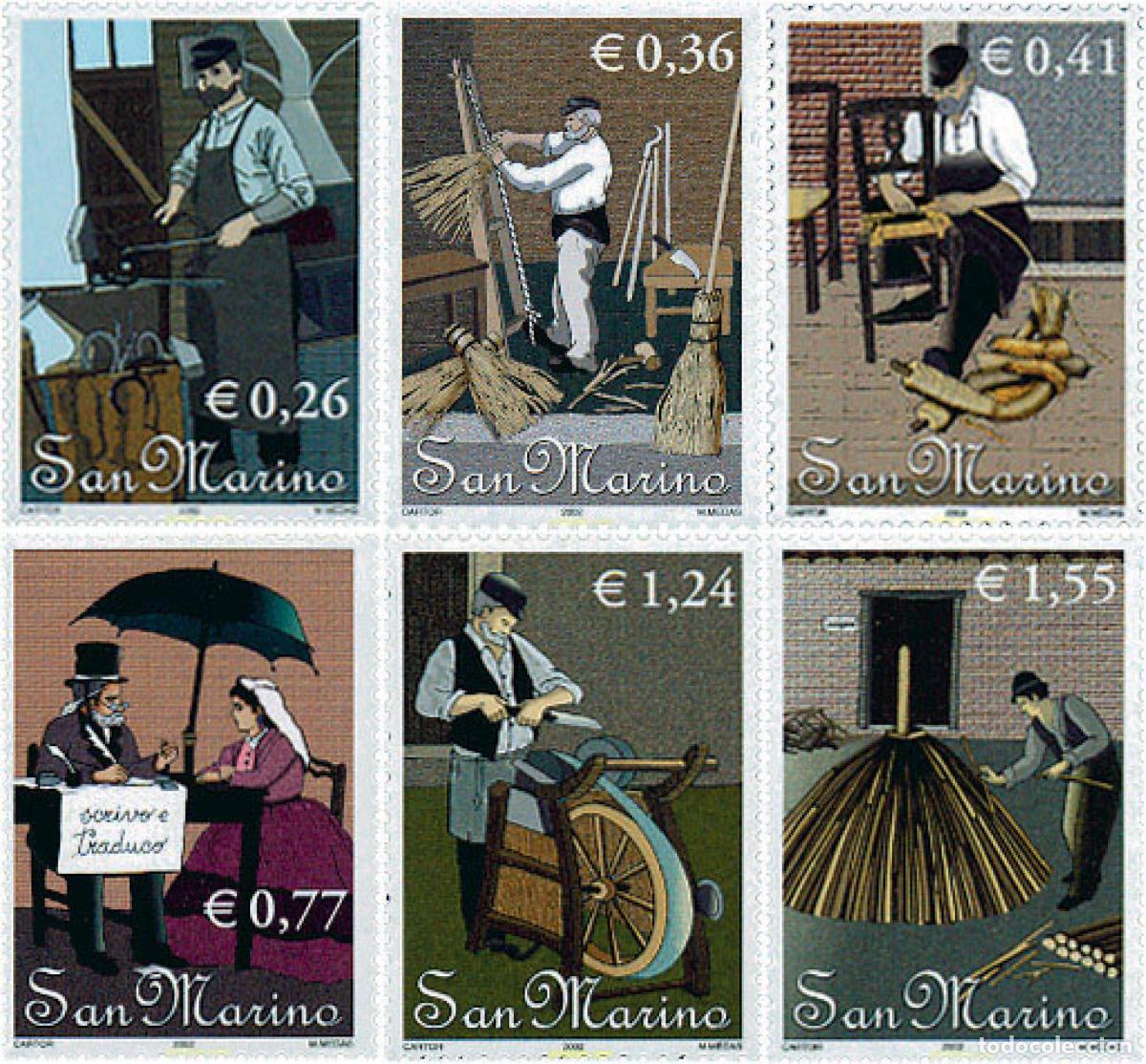 Sellos: 101544 MNH SAN MARINO 2002 OFICIOS ANTIGUOS