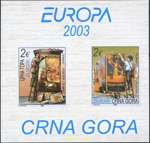 Stamps: 251720 MNH SERBIA Y MONTENEGRO 2003 EUROPA CEPT. ARTE DEL CARTEL
