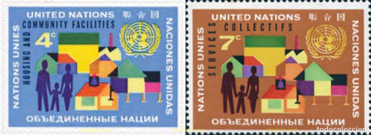 Stamps: 126850 HINGED NACIONES UNIDAS. Nueva York 1962 HABITAT Y URBANISMO