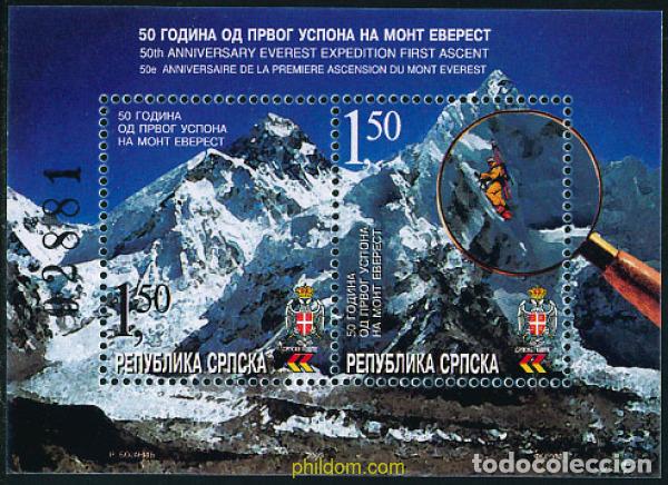 Sellos: 127508 MNH BOSNIA-HERZEGOVINA. Adm Serbia 2003 50 ANIVERSARIO DE LA PRIMERA ASCENSION AL EVEREST