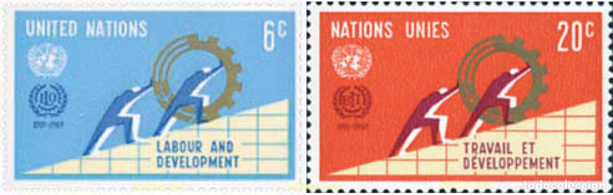 Selos: 141244 MNH NACIONES UNIDAS. Nueva York 1969 50 ANIVERSARIO DE LA ORGANIZACION INTERNACIONAL DEL TRA