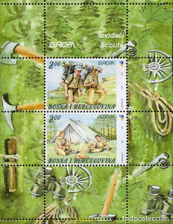 Timbres: 204422 MNH BOSNIA-HERZEGOVINA 2007 EUROPA CEPT. 100 A&Ntilde;OS DE ESCULTISMO