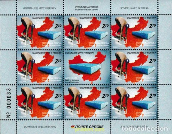 Timbres: 656480 MNH BOSNIA-HERZEGOVINA. Adm Serbia 2008 29 JUEGOS OLIMPICOS VERANO PEK&Iacute;N 2008