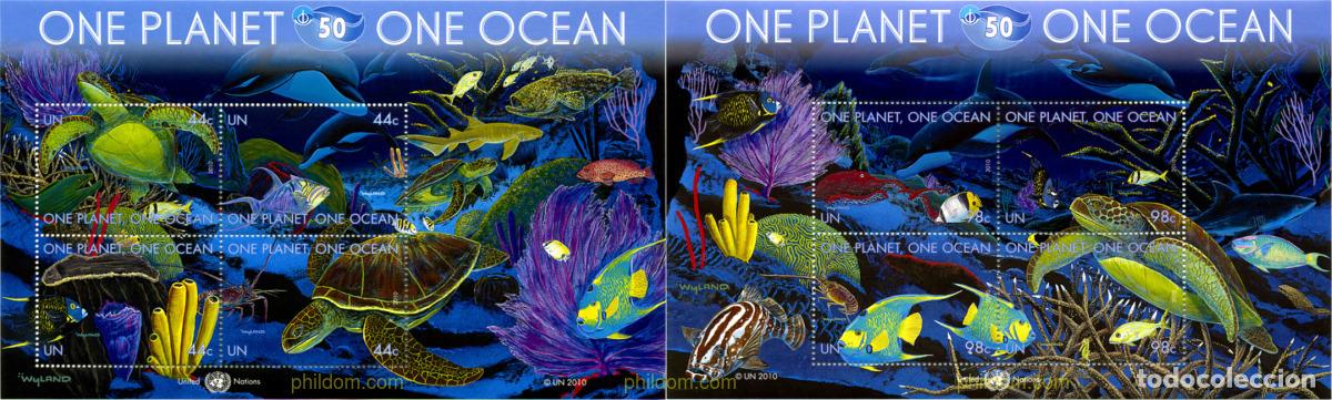 Stamps: 247481 MNH NACIONES UNIDAS. Nueva York 2010 UN PLANETA UN OCEANO