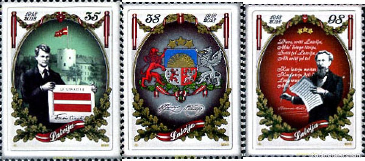 Sellos: 256966 MNH LETONIA 2010 CENTENARIO DE LA REPUBLICA LETONA - Foto 1