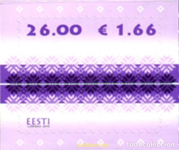 Sellos: 257871 MNH ESTONIA 2010 PATRON DE PUNTO PURPURA