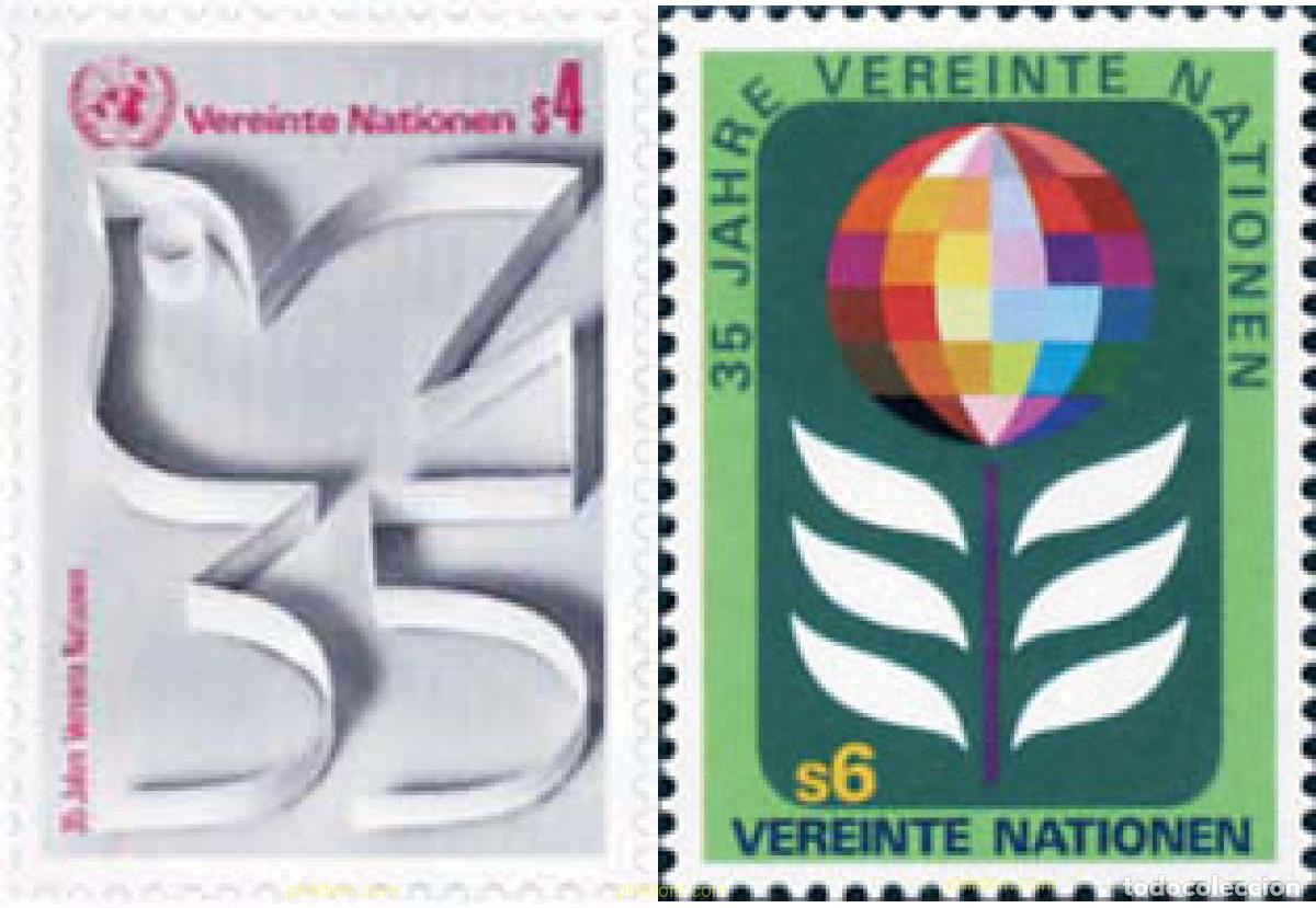 Stamps: 112703 MNH NACIONES UNIDAS. Viena 1980 35 ANIVERSARIO DE LA ONU