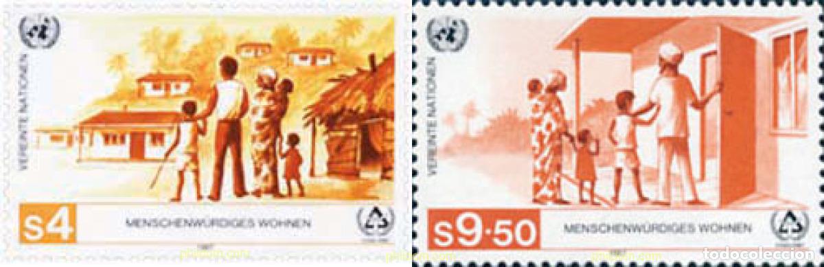 Stamps: 112816 MNH NACIONES UNIDAS. Viena 1987 A&Ntilde;O INTERNACIONAL DE LA VIVIENDA DE LOS SIN HOGAR