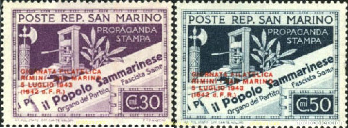 Timbres: 627659 HINGED SAN MARINO 1943 PERIODICOS DE SAN MARINO