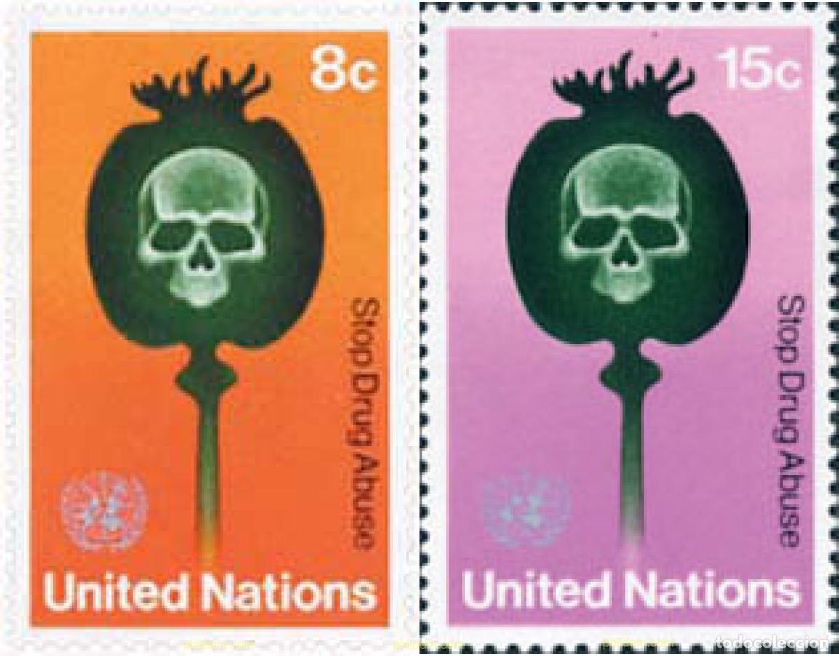 Stamps: 141269 MNH NACIONES UNIDAS. Nueva York 1973 LUCHA CONTRA LA DROGA