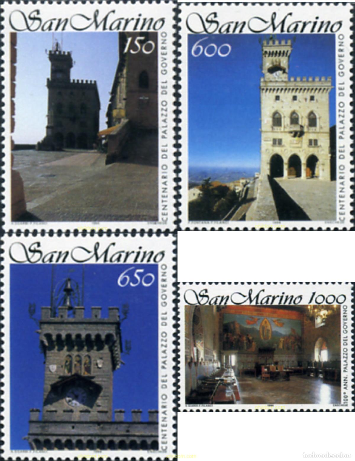 Stamps: 141448 MNH SAN MARINO 1994 CENTENARIO DE LA INAUGURACION DEL PALACIO DE GOBIERNO