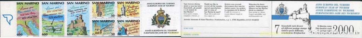 Stamps: 141372 MNH SAN MARINO 1990 A&Ntilde;O EUROPEO DEL TURISMO