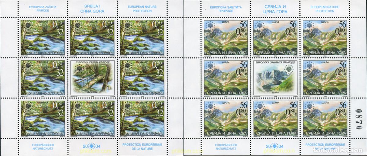 Selos: 146343 MNH SERBIA Y MONTENEGRO 2004 PROTECCION DE LA NATURALEZA EN EUROPA