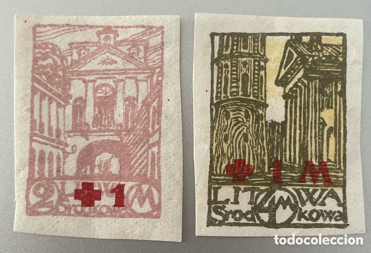 Stamps: Lituania central. Cruz roja. Sobrecargados. 1921