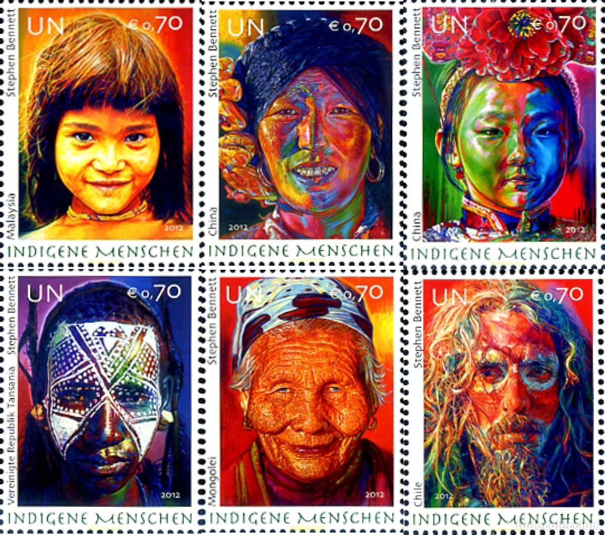 Sellos: 293398 MNH NACIONES UNIDAS. Viena 2012 INDIGENAS