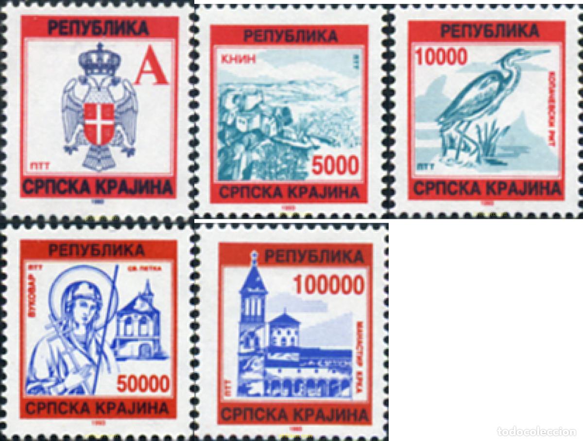 Selos: 363177 MNH BOSNIA-HERZEGOVINA. Adm Serbia 1993 SERIE BASICA