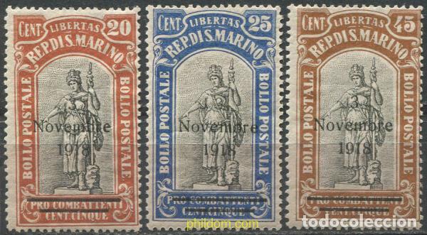 Briefmarken: 712510 HINGED SAN MARINO 1918 ANIVERSARIO DE LA VICTORIA
