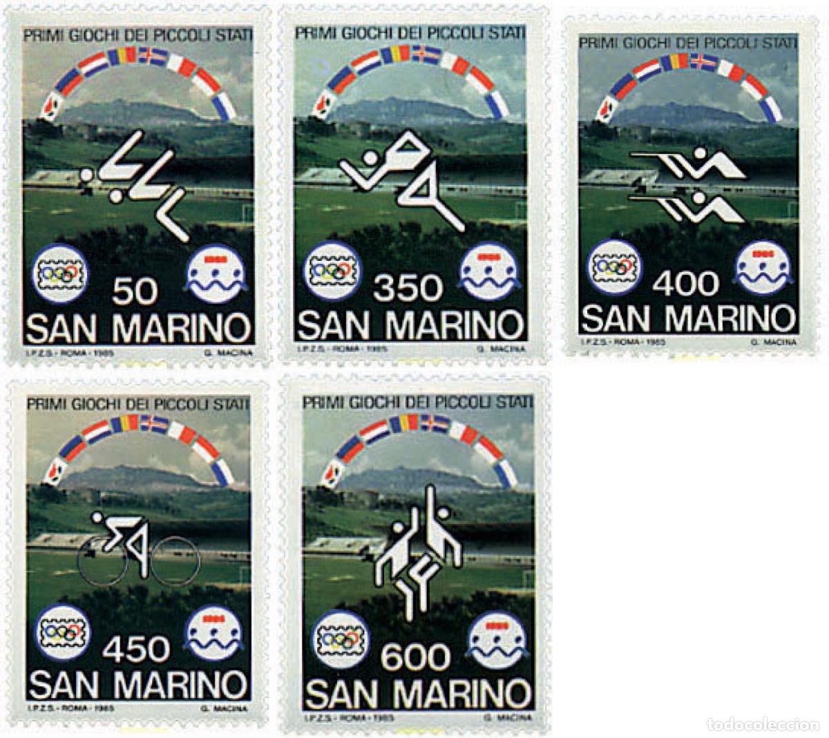 Selos: 728979 HINGED SAN MARINO 1985 1 JUEGOS DE LOS PEQUE&Ntilde;OS ESTADOS