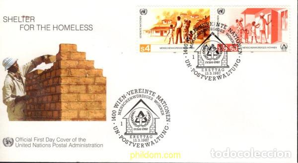 Selos: 741926 MNH NACIONES UNIDAS. Viena 1987 A&Ntilde;O INTERNACIONAL DE LA VIVIENDA DE LOS SIN HOGAR