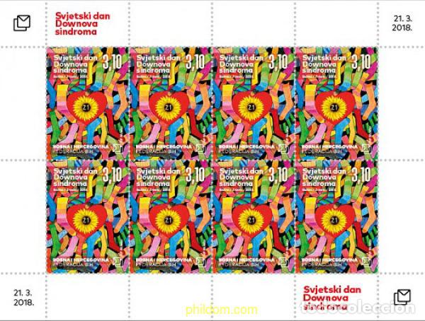Sellos: 619995 MNH BOSNIA-HERZEGOVINA. Adm Croata 2018 DIA MUNDIAL DEL SINDROME DE DOWN