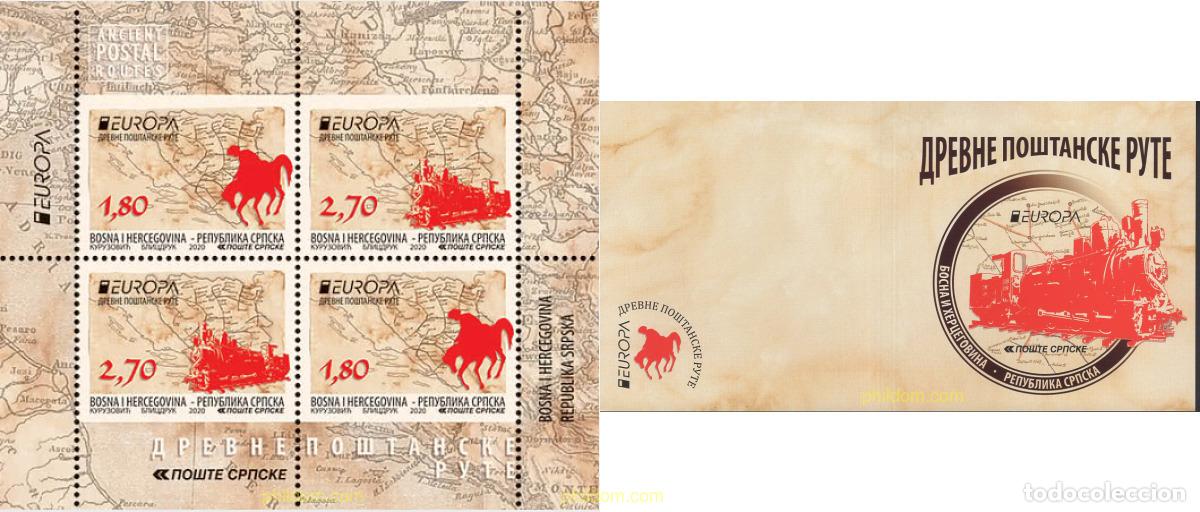 Sellos: 653463 MNH BOSNIA-HERZEGOVINA. Adm Serbia 2020 EUROPA 2020 - ANTIGUAS RUTAS POSTALES