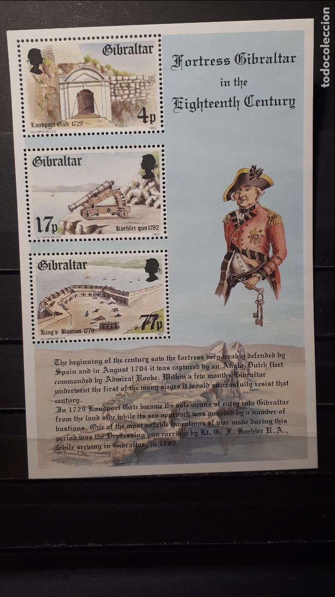 Sellos: GIBRALTAR . A&Ntilde;O 1983. **. H.B. 7 - Foto 1