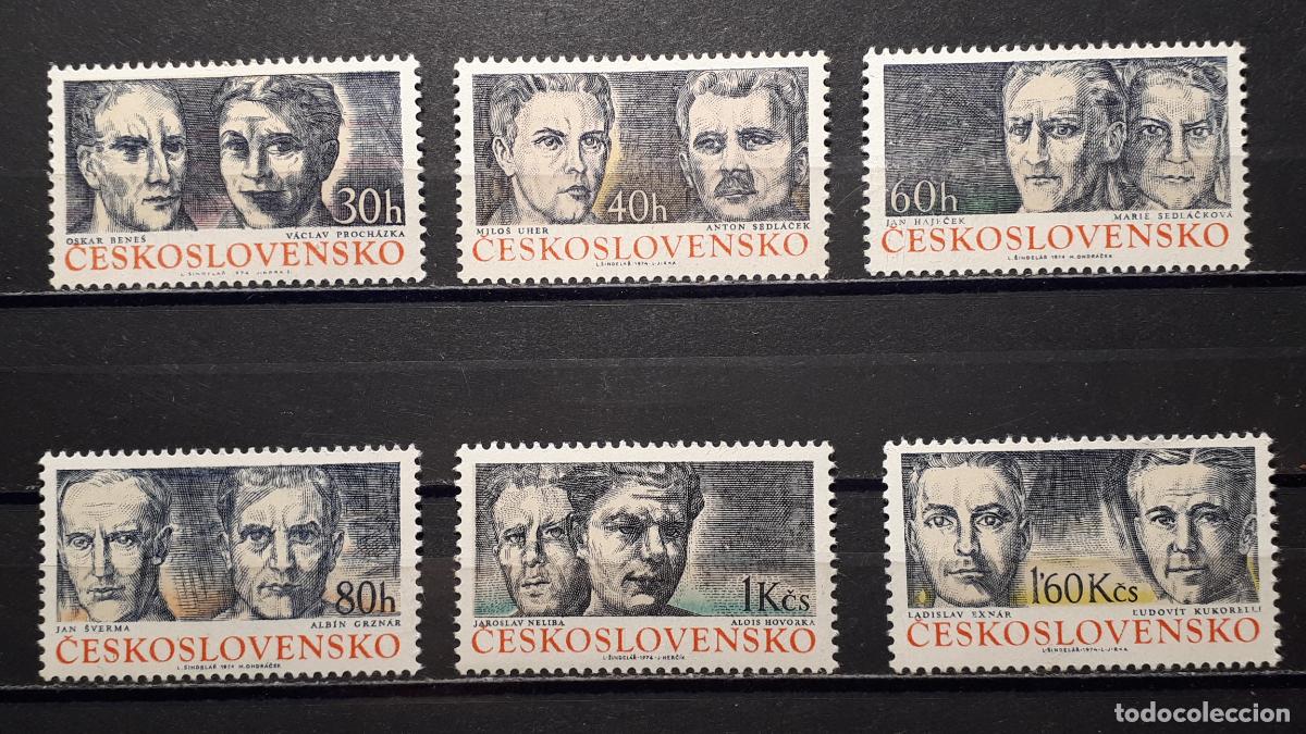 Stamps: CHECOSLOVAQUIA. A&Ntilde;O 1974. **. YVERT 2029/34