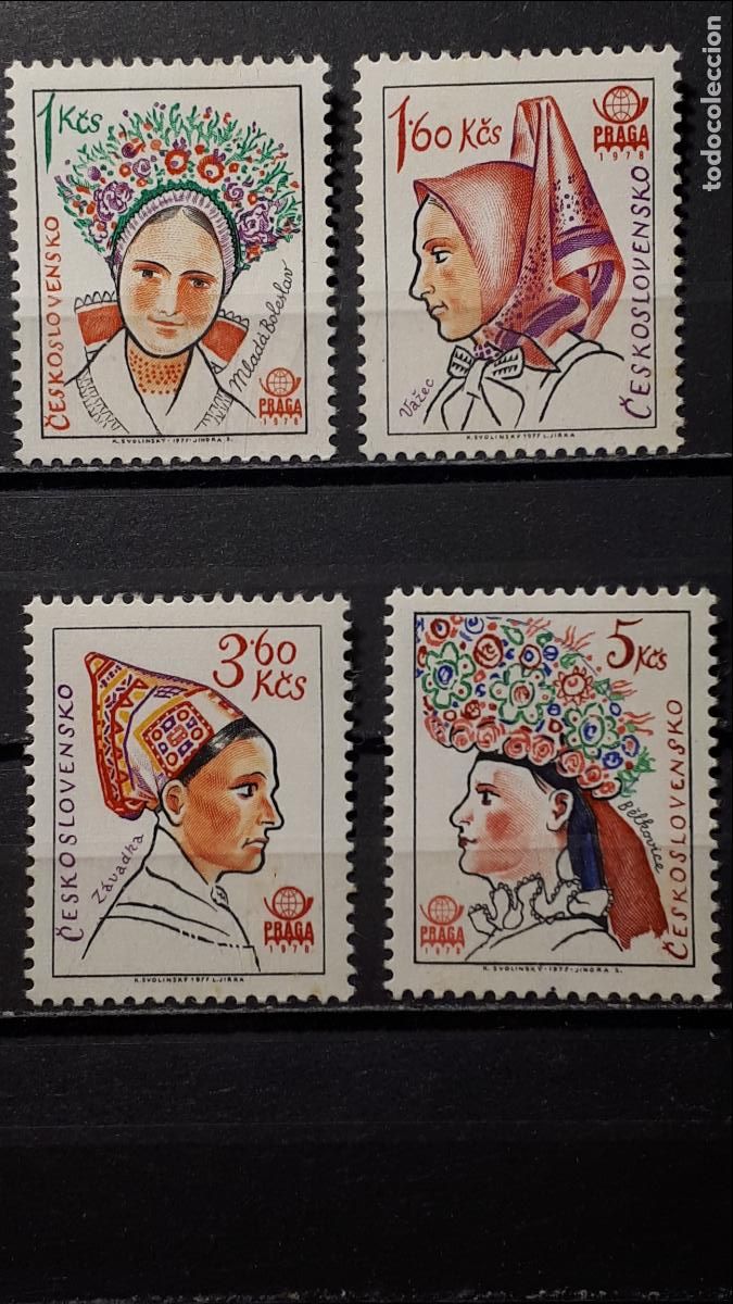 Stamps: CHECOSLOVAQUIA. A&Ntilde;O 1977. **. YVERT 2223/6