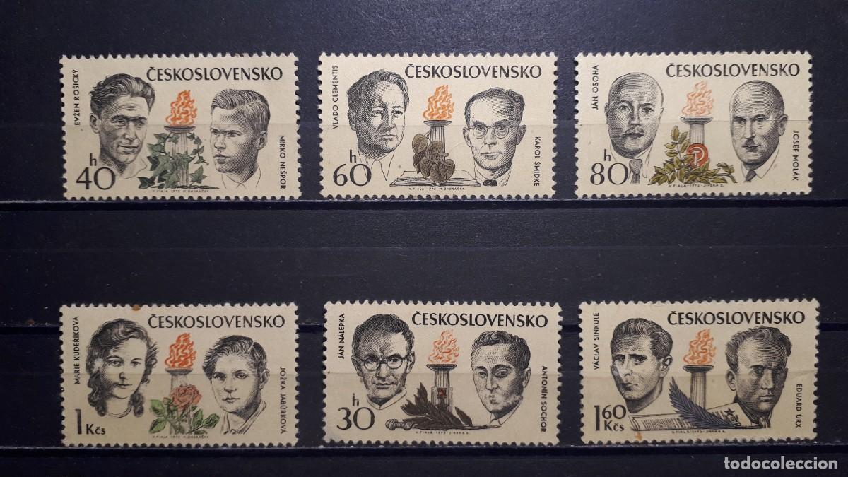 Stamps: CHECOSLOVAQUIA. A&Ntilde;O 1973. **/(*). YVERT 1971/6