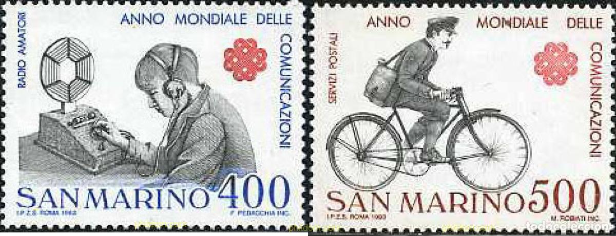 Stamps: 141185 MNH SAN MARINO 1983 A&Ntilde;O MUNDIAL DE LAS COMUNICACIONES