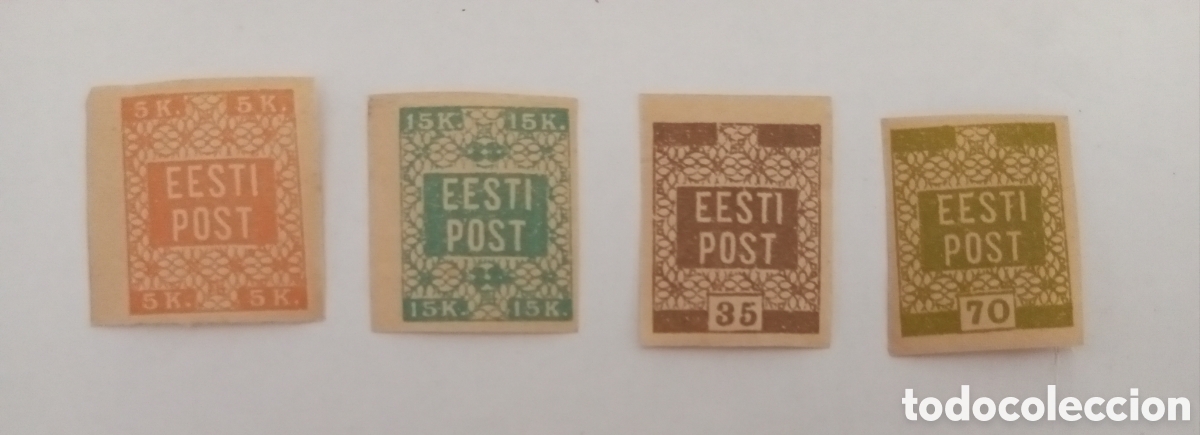 Sellos: 4 sellos nuevos Estonia 1918