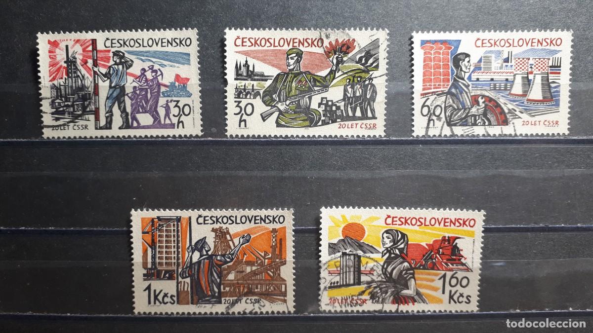 Selos: CHECOSLOVAQUIA. A&Ntilde;O 1965. &deg;. YVERT 1399/403