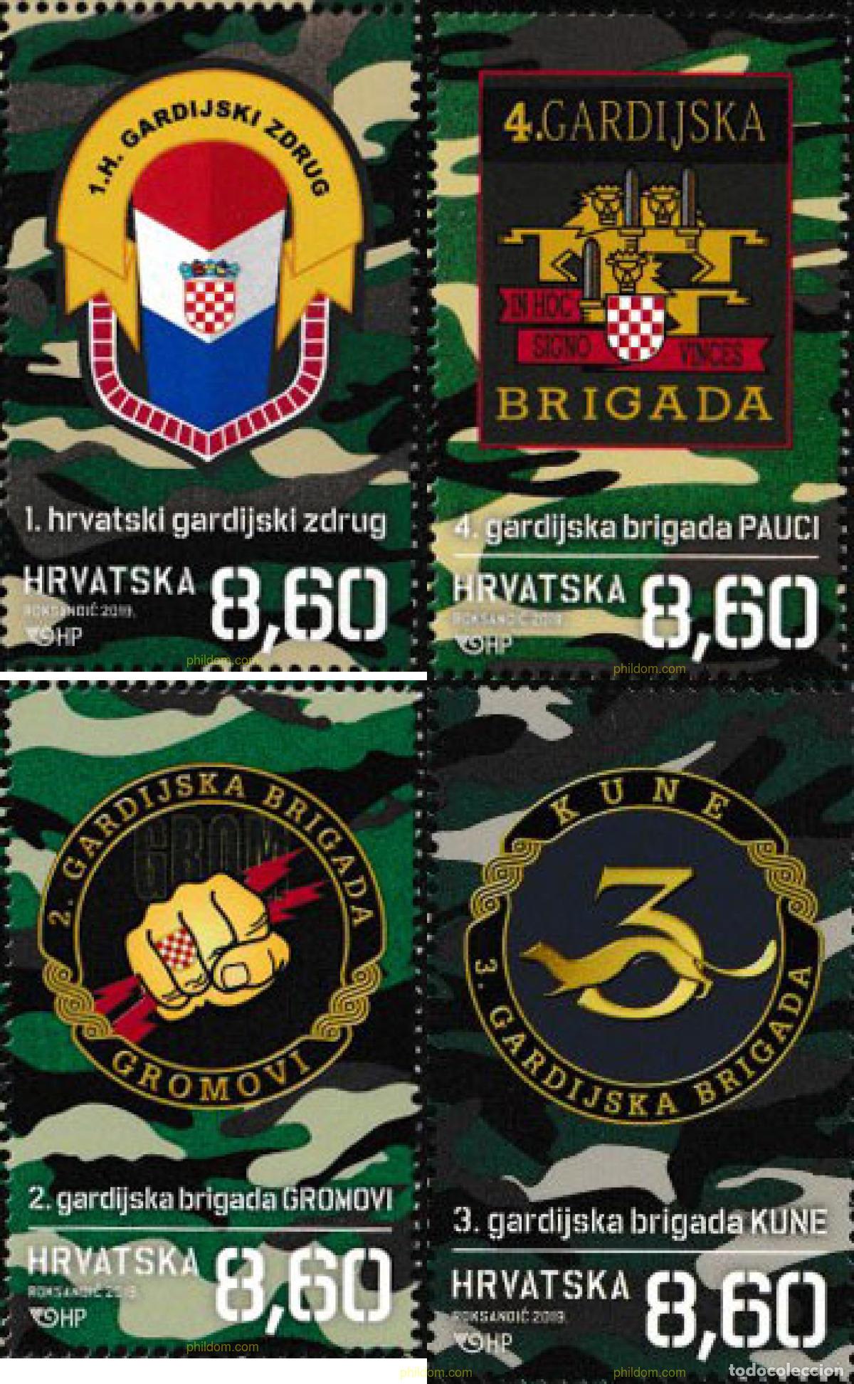 Sellos: 604692 MNH CROACIA 2019 GUERRA DE LA INDEPENDENCIA CROATA