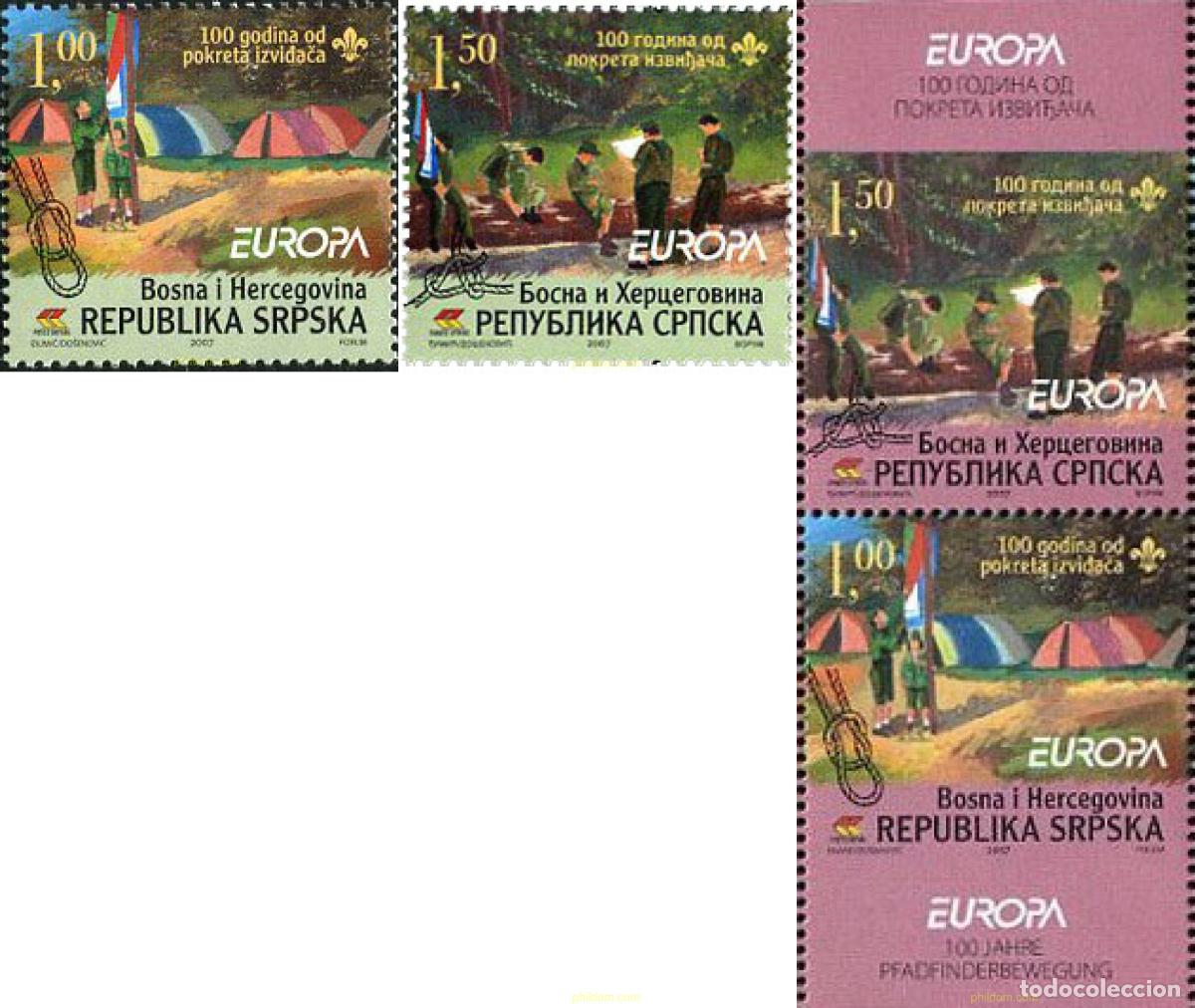Briefmarken: 752886 MNH BOSNIA-HERZEGOVINA. Adm Serbia 2007 EUROPA CEPT. 100 A&Ntilde;OS DE ESCULTISMO