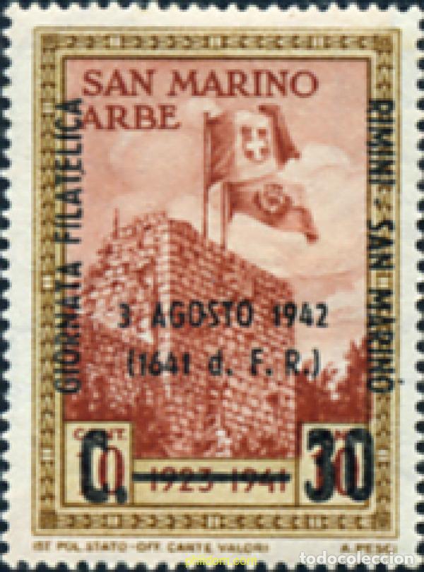 Briefmarken: 140577 MNH SAN MARINO 1942 JORNADA FILATELICA RIMINI - SAN MARINO