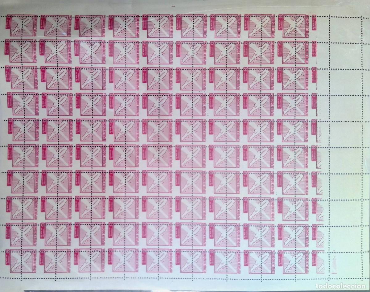 Sellos: KV)INDONESIA, FULL SHEET, WITH ERROR, IMAGE&nbsp;SHIFTED. - Foto 1