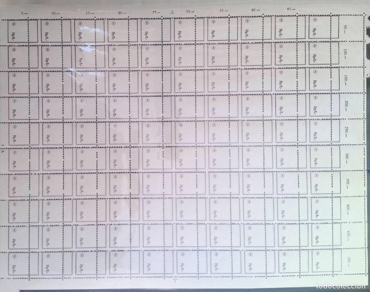 Sellos: KV)INDONESIA, FULL SHEET, WITH ERROR, IMAGE&nbsp;SHIFTED. - Foto 1