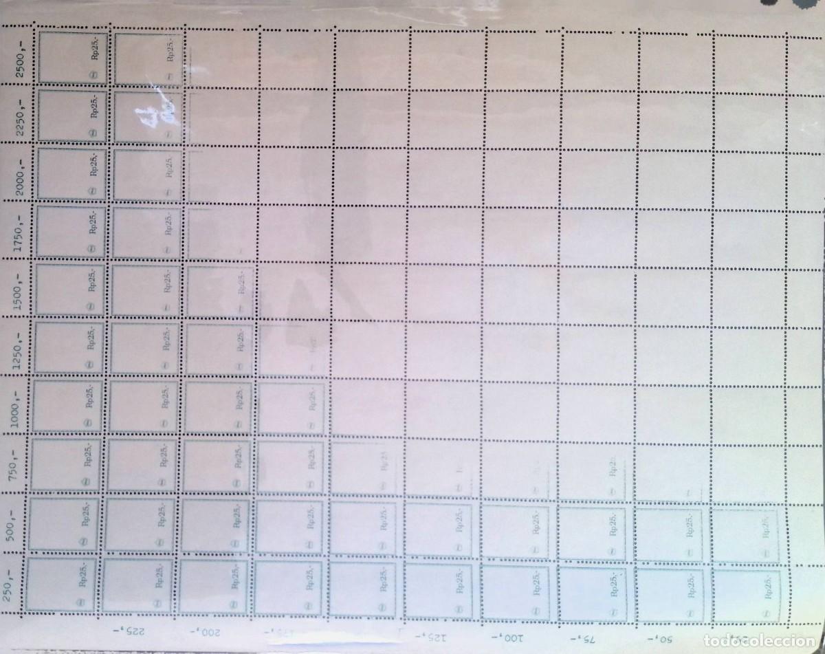 Sellos: KV)INDONESIA, FULL SHEET, WITH ERROR, IMAGE&nbsp;SHIFTED. - Foto 1