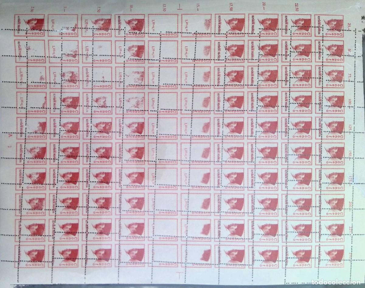 Sellos: KV)INDONESIA, FULL SHEET, WITH ERROR, IMAGE&nbsp;SHIFTED. - Foto 1