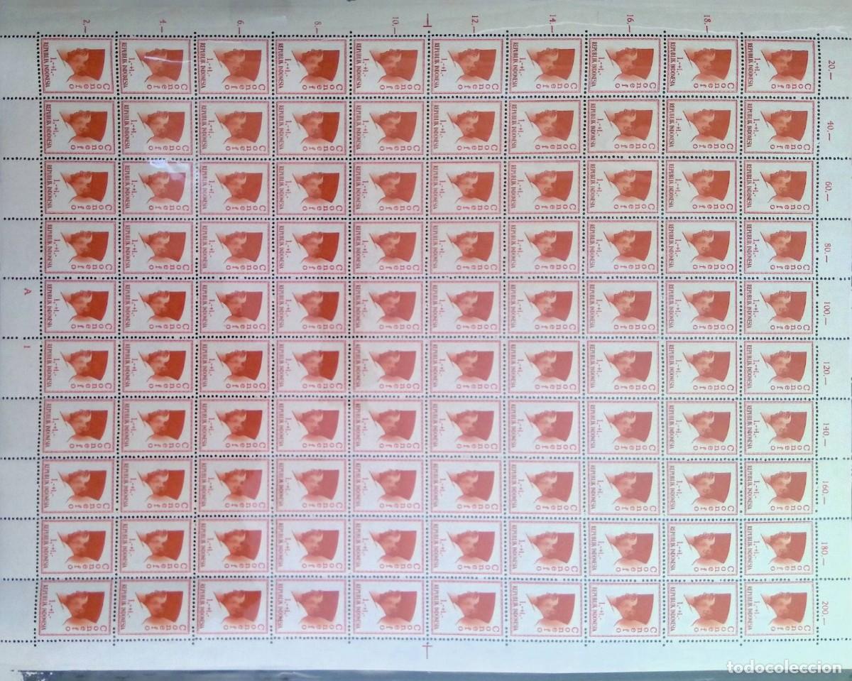 Sellos: KV)INDONESIA, FULL SHEET, WITH ERROR, IMAGE&nbsp;SHIFTED. - Foto 1