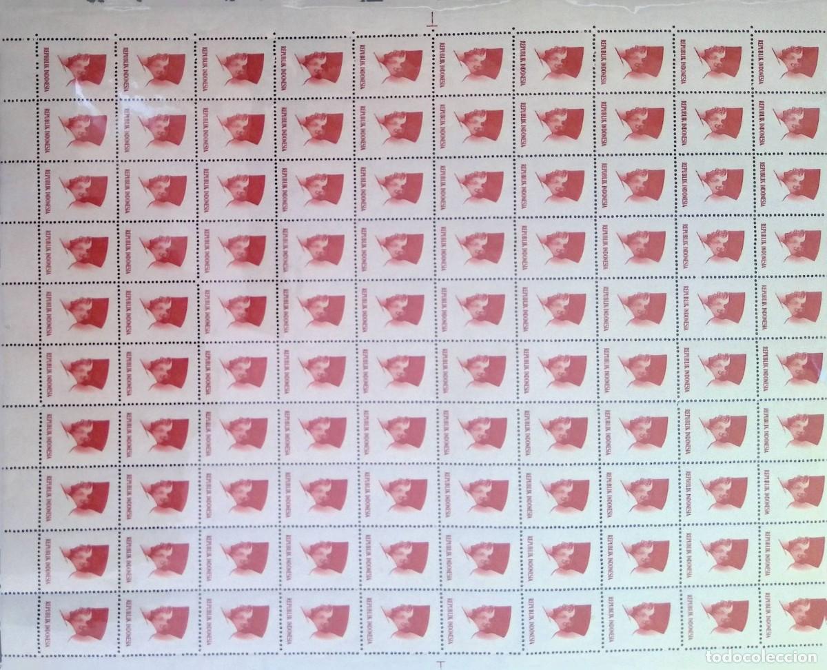 Sellos: KV)INDONESIA, FULL SHEET, WITH&nbsp;ERROR. - Foto 1