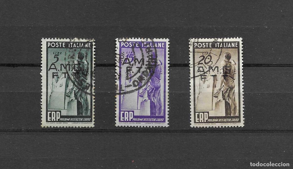 Sellos: Serie completa usada de Trieste de 1949 - Foto 1