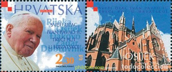 Francobolli: 726016 MNH CROACIA 2003 VIAJES DEL PAPA JUAN PABLO II