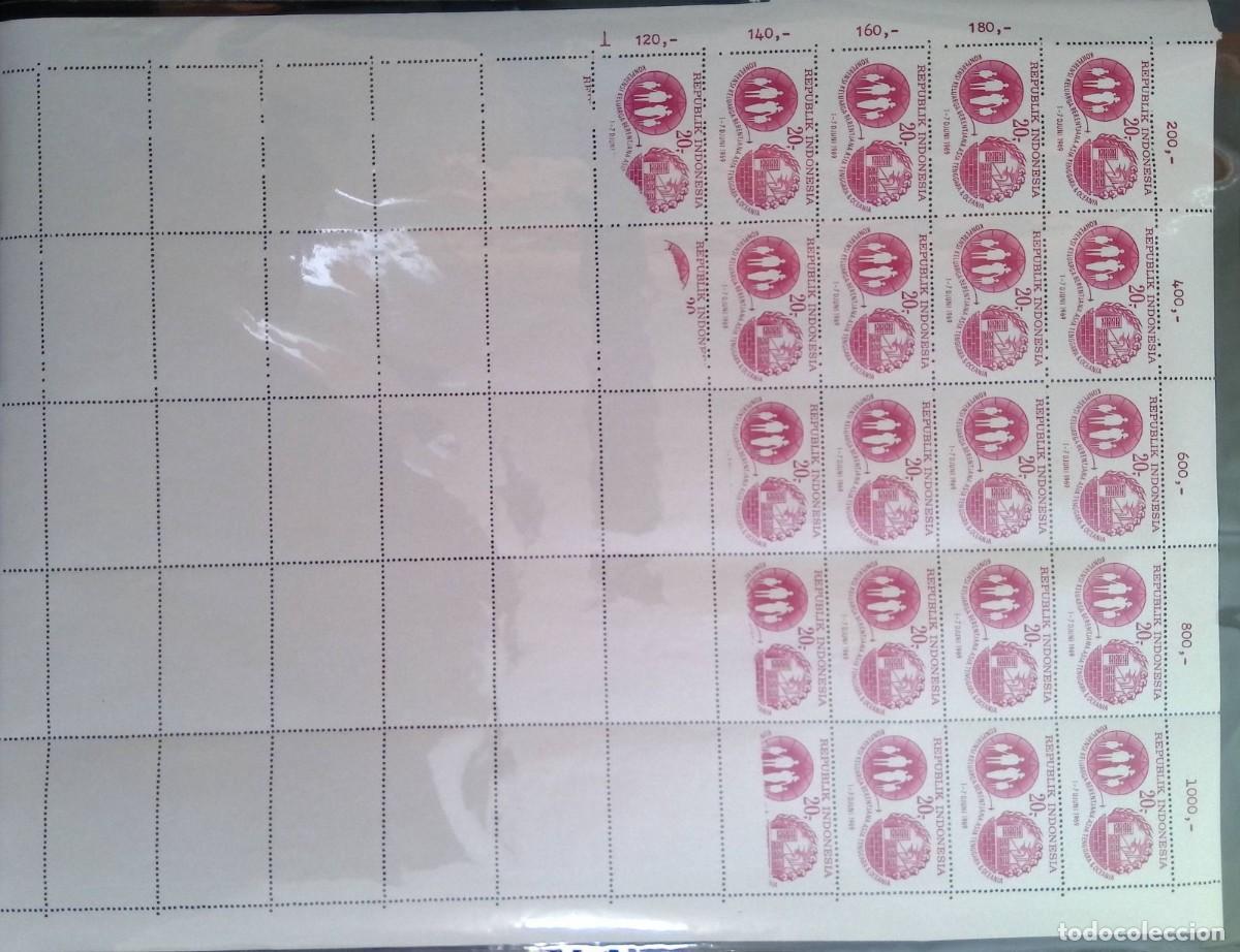 Sellos: KV)INDONESIA, FULL SHEET, WITH ERROR, IMAGE SHIFTED. - Foto 1